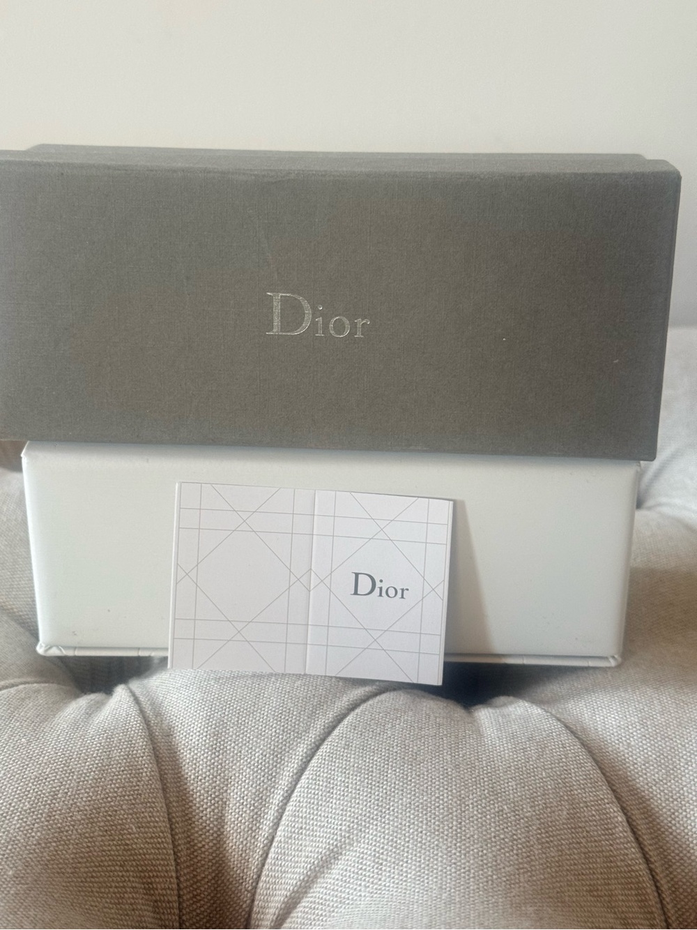 Authentic Christian Dior Eyeglass Case, Outer Box & Care Card